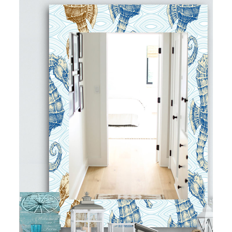 Glass Frame Mirror, 24" H x 32" W
