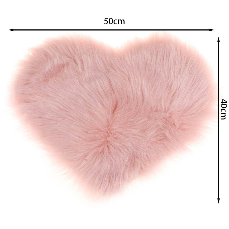 Solid Colour Faux Sheepskin 50cm X 40cm Area Rug