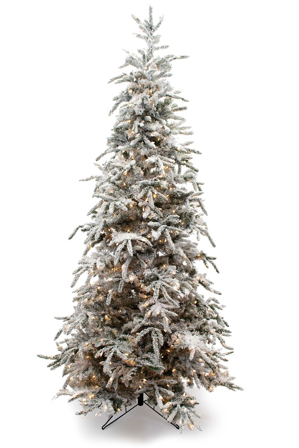 Best Choice Products 7.5ft Pre-Lit Snow Flocked Artificial Christmas Pine Tree Holiday Decor w/ 550 Warm White Lights