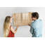 Magnetic Memo Board Whiteboard - 90 x 60 cm - With Marker and Magnets - Wooden planks
