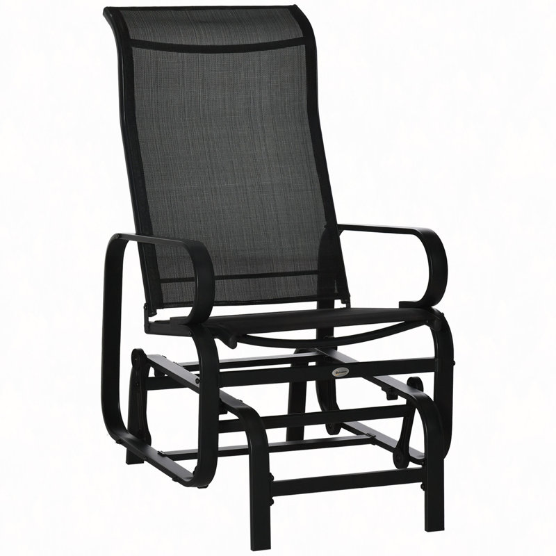 Fauteuil oscillant d'extérieur, balançoires pour patio extérieur avec mécanisme à bascule lisse et construction légère pour la cour arrière