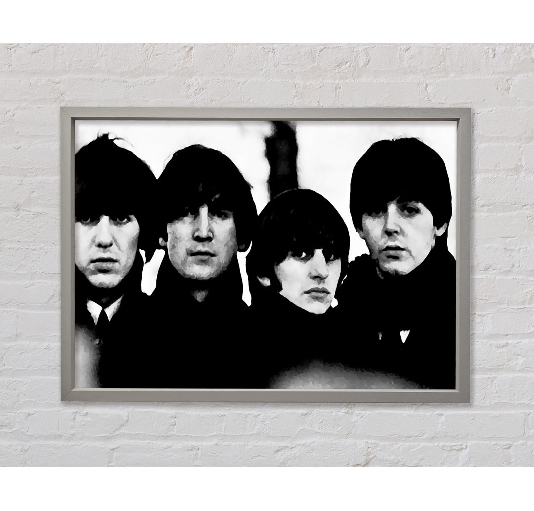 The Beatles In Liverpool Faces 1 - Einzelne Bilderrahmen Kunstdrucke auf Leinwand