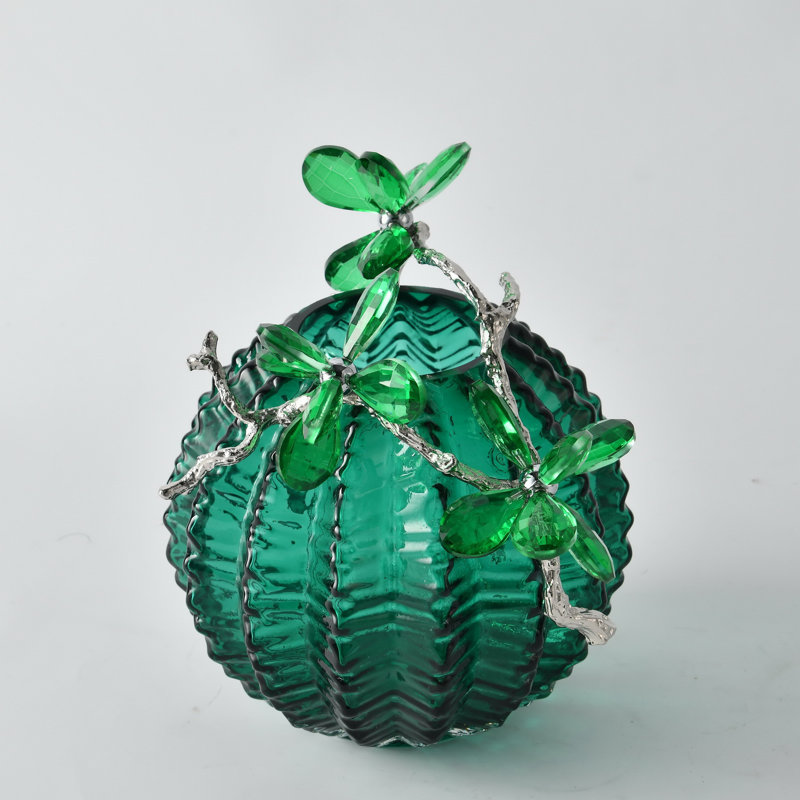 Vibrant Emerald Charm Round Vase                                                                     