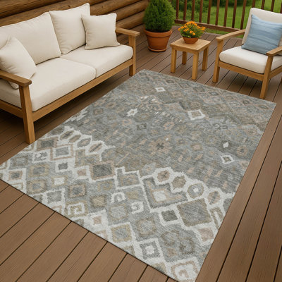 Machine Washable Indoor/Outdoor Chantille ACN2304 Casual Rug