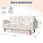 65" Boucle Loveseat Sofa, Comfy Teddy Fleece 2-Seater Deep Seat Couch for Bedroom or Office, Beige-649687806