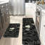 Tapis de cuisine noir et blanc pour chat, ensemble de 2, pour la cuisine et la chambre à coucher