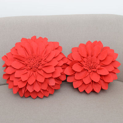 Fleur De Jardin Collection Ruffled Throw Pillow