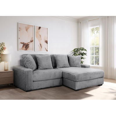 Canapé modulaire en fausse fourrure 2 pièces Sherilyn