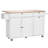60in Kitchen Island Cart Rolling Storage Cabinet Table with Drawer Drop Leaf