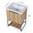 24'' Single Bathroom Vanity with Resin Top