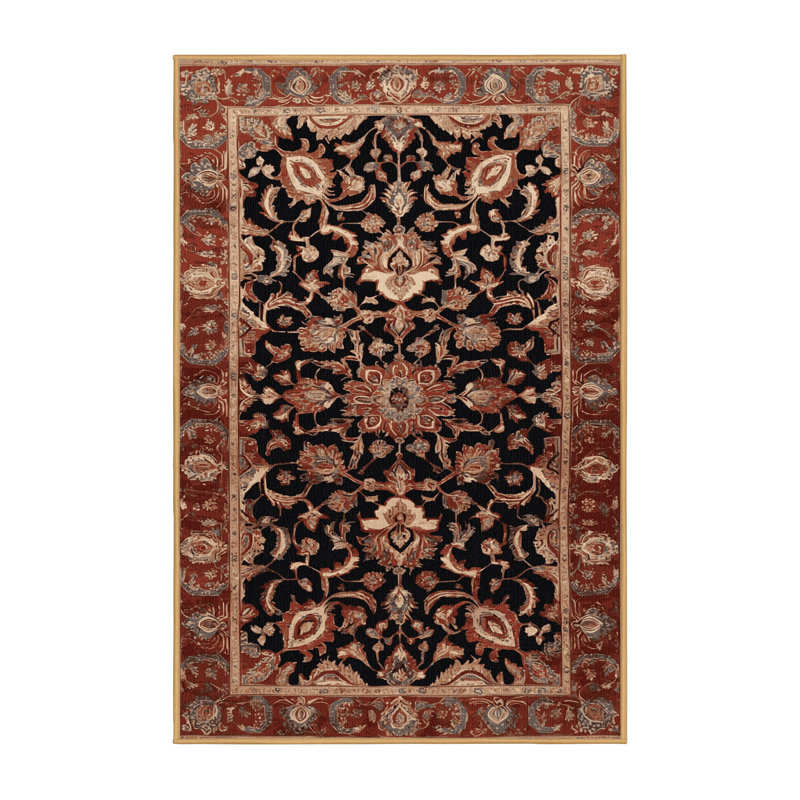 Tapis brun lavable à la machine, Rectangulaire 8 pi x 12 pi