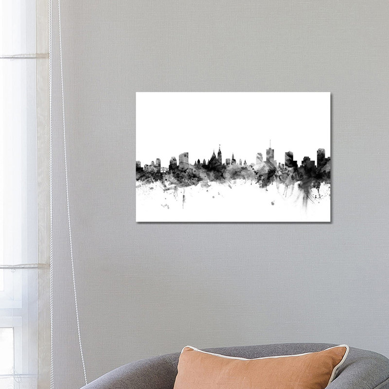 Ottawa, Canada In Black & White by Michael Tompsett - Wrapped Canvas Gallery-Wrapped Canvas Giclée