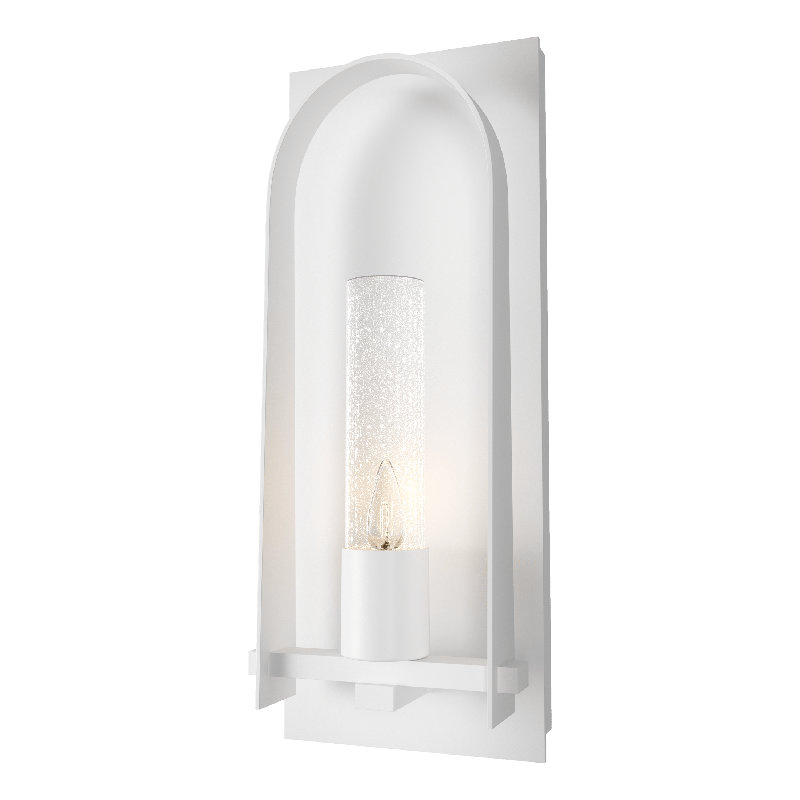 Triomphe Aluminum Wall Light, White, Seeded Clear, 27.2" H x 10.7" W x 5.2" D