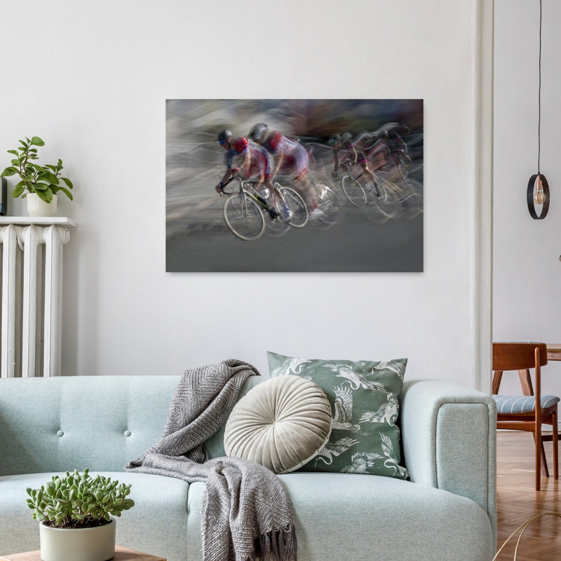 «Dynamic Cycling Motion», impression murale contemporaine, 24" H x 36" W