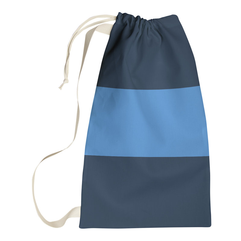 Laundry Hamper with Handles, Medium (36" H x 28" W), Navy/Blue
