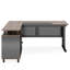Bureau de direction en L avec classeur, grand bureau moderne avec tiroirs, tablettes et rangement, poste de travail d'ordinateur de coin pour bureau à domicile, bureau d'affaires-1274567766