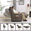 Lay Flat Lift Recliner Chair Airbag Massage And Heating For Elderly, Dual Motor Infinite Position Soft Fabric Power Recliner Sofa Chair For Living Room-2198356