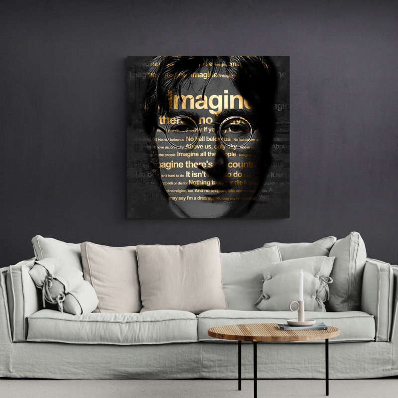 «John Lennon Imagine» par Stephen Chambers, impression sur toile tendue, H 30 po x l 30 po x P 1,5 po