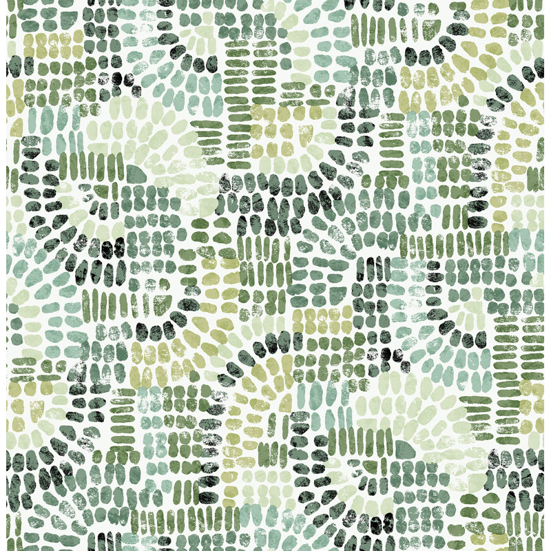 Papier peint Wanderer Blueberry Mosiac, Vert