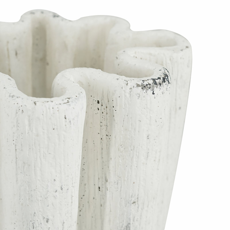 Vase - 9" x 7" x 12" - White