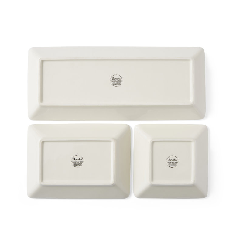 Christmas Tree 3PC NESTING TRAYS TRADITIONAL