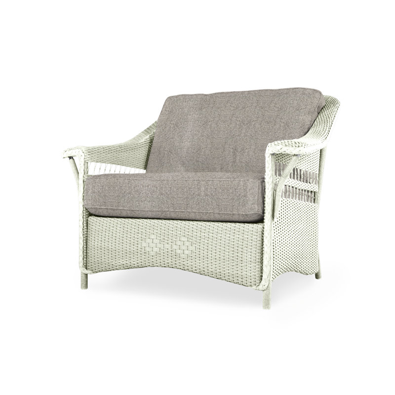 Nantucket Outdoor Lounge Chair, Rumba Nickel, Ivory