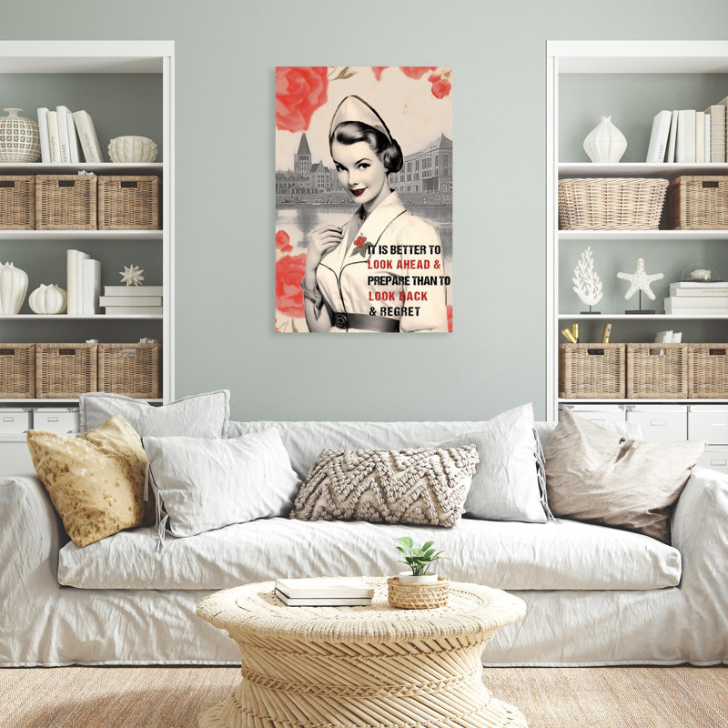 «Gurjas Nurse It Is Better To Look Ahead», reproduction d'art graphique rectangulaire sur toile tendue 1 pièce