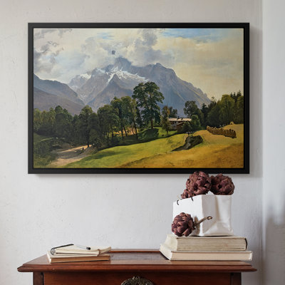 «Mountains in Berchtesgaden» - «Gauermann», toile tendue avec châssis
