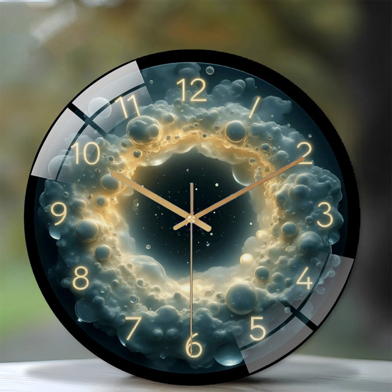 Horloge murale en verre Nebula