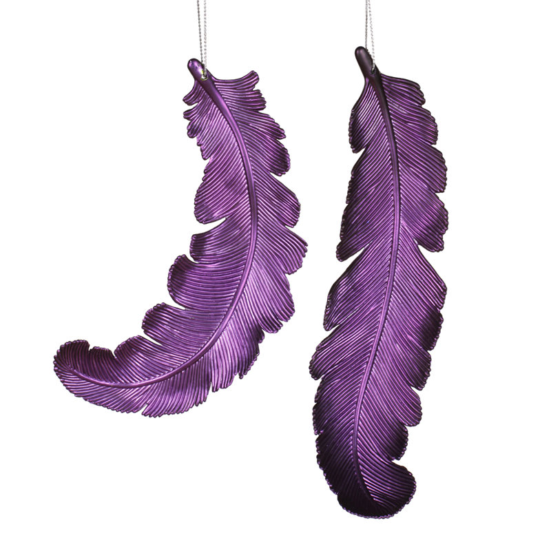 Ornement de Noël incassable de plume, Purple Passion