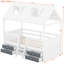 Structure de lit simple en bois, blanc-739740823-739740820