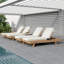 Méridiennes de patio réglables, construction en bois d'acacia, design moderne pour une détente extérieure polyvalente