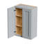 Armoire murale en bois massif gris Shaker avec portes à fermeture douce, tablettes réglables - rangement à double porte pour la cuisine, la salle de bain, la buanderie, le garage (assemblage facile)-580308640-580308643