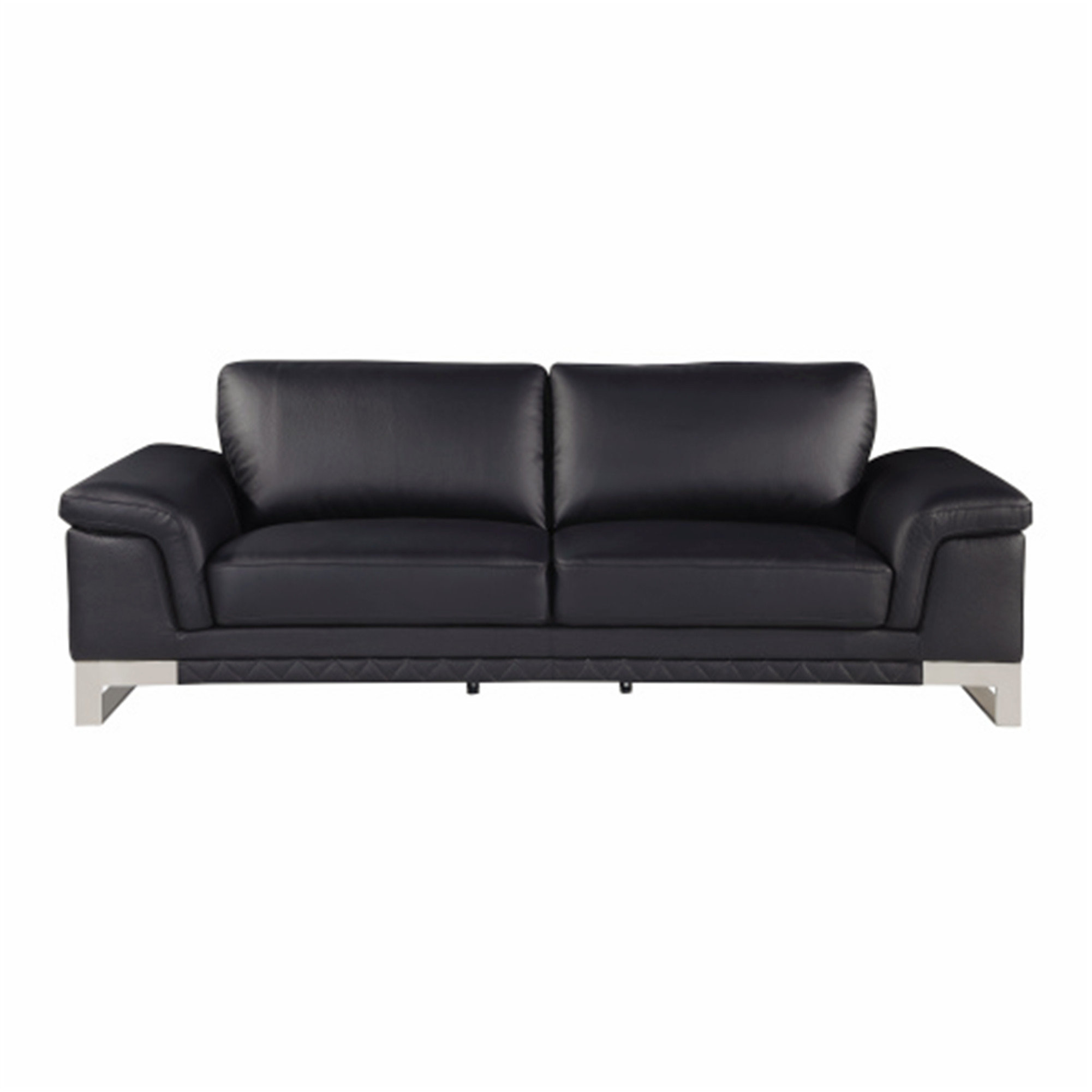 Abrahams Wood Frame Top Grain Italian Leather Sofa Wayfair