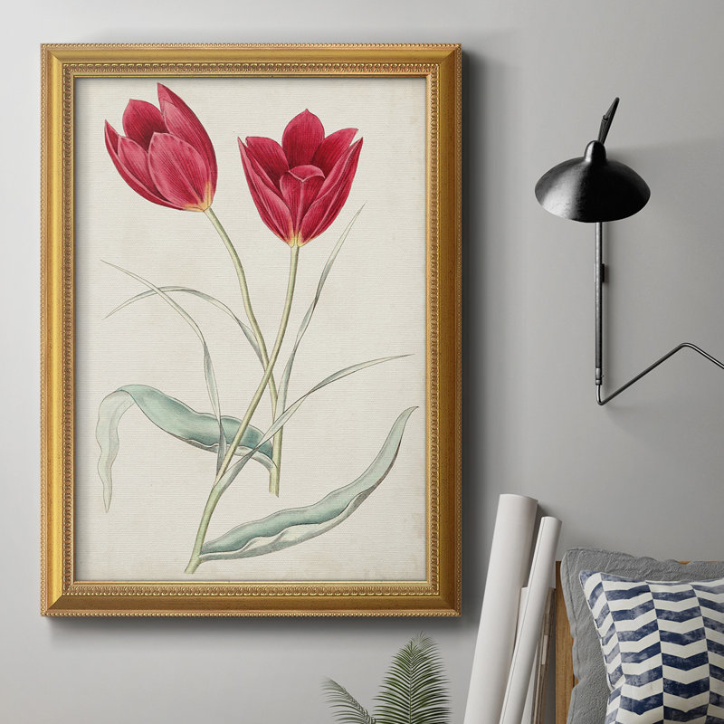Toile encadrée de qualité supérieure Antique Botanical Collection III - prête à être accrochée, H 27 po x l 18 po x P 2,5 po