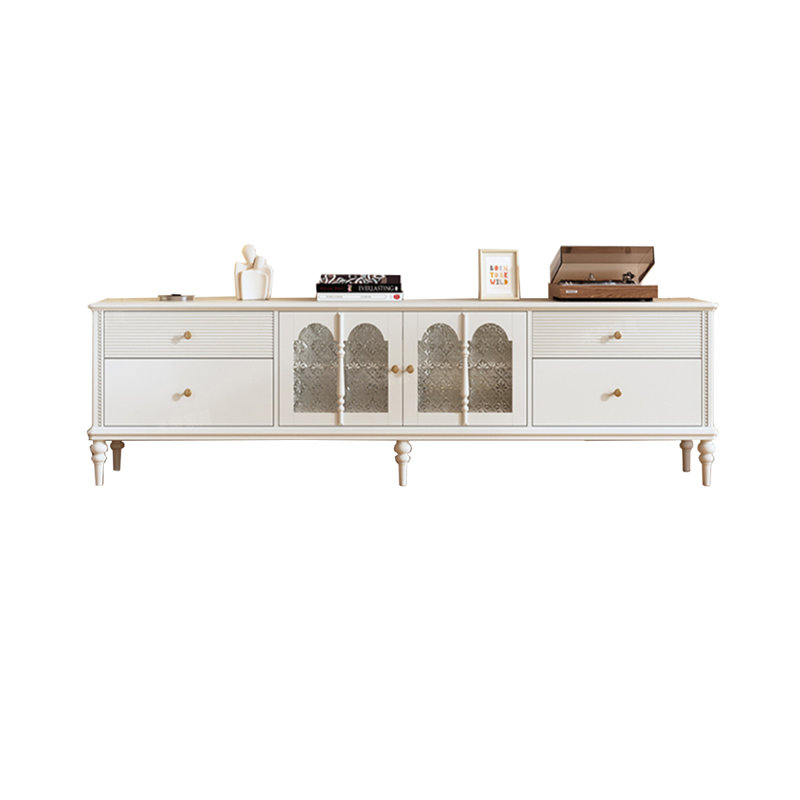 Meuble télé style français en buis, H 24,8 po x L 70,86 po x l 15,75 po
