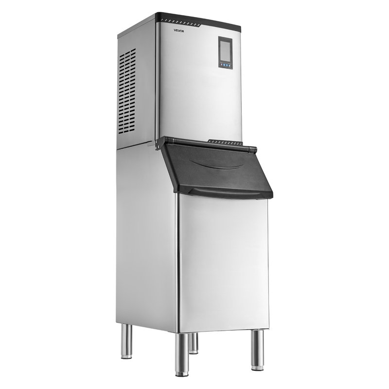 Commercial Ice Maker Machine, 800LBS/24H Ice-Making Machine with 300LBS Stainless Steel Storage Bin, Auto Self-Cleaning Ice Maker with Touchscreen for Bar Cafe Restaurant Business Commercial