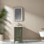 Meuble-lavabo en bois 18 po assemblé vert