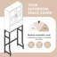 Armoire de rangement au-dessus de la toilette, organisateur de salle de bain autoportant avec portes en verre trempé, structure en métal épais et bois aggloméré, économiseur d'espace, blanc-1445645284