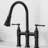 KRAUS Allyn Transitional Bridge Kitchen Faucet with Pull-Down Sprayhead-50465763-93762421