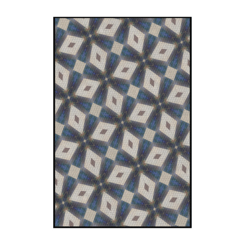Tapis décoratif géométrique Ivoire saechao, Rectangle 5 pi x 7 pi