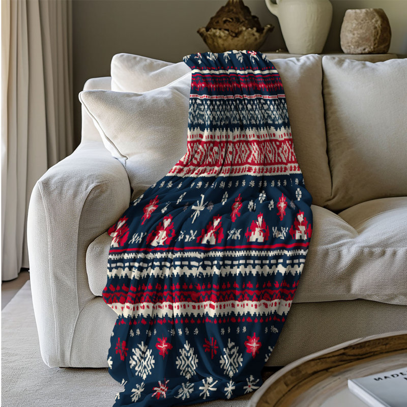 Winter Knits - Couverture Sherpa de qualité supérieure 1 pièce, Lit simple