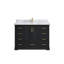 Boston 48 po X P 22 po De salle de bain simple en fer forgé Quartz blanc-108517481