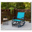 Steel Outdoor Glider Chair with Curved Armrests