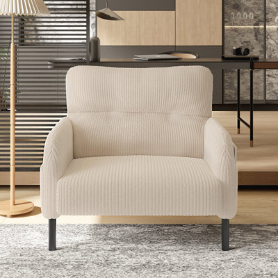 26.4" Wide Corduroy Tufted Armchair