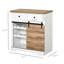 Armoire à bar Semisi, armoire à café, armoire à vin avec porte de grange avec rangement, armoire buffet avec porte-bouteilles pour la cuisine