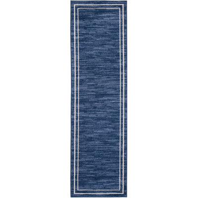 Tapis intérieur / extérieur bleu marine Nourison Essentials