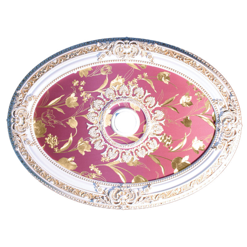 Médaillon ovale blanc pour plafond
