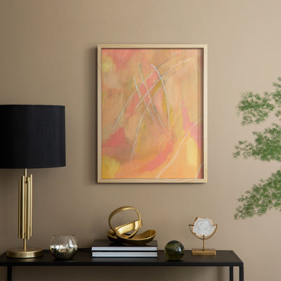 «Peach Bliss IV», reproduction encadrée - bois massif