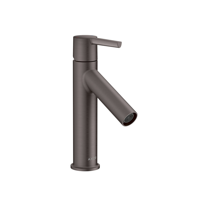 Starck Single Hole Bathroom Faucet, Brushed Black Chrome